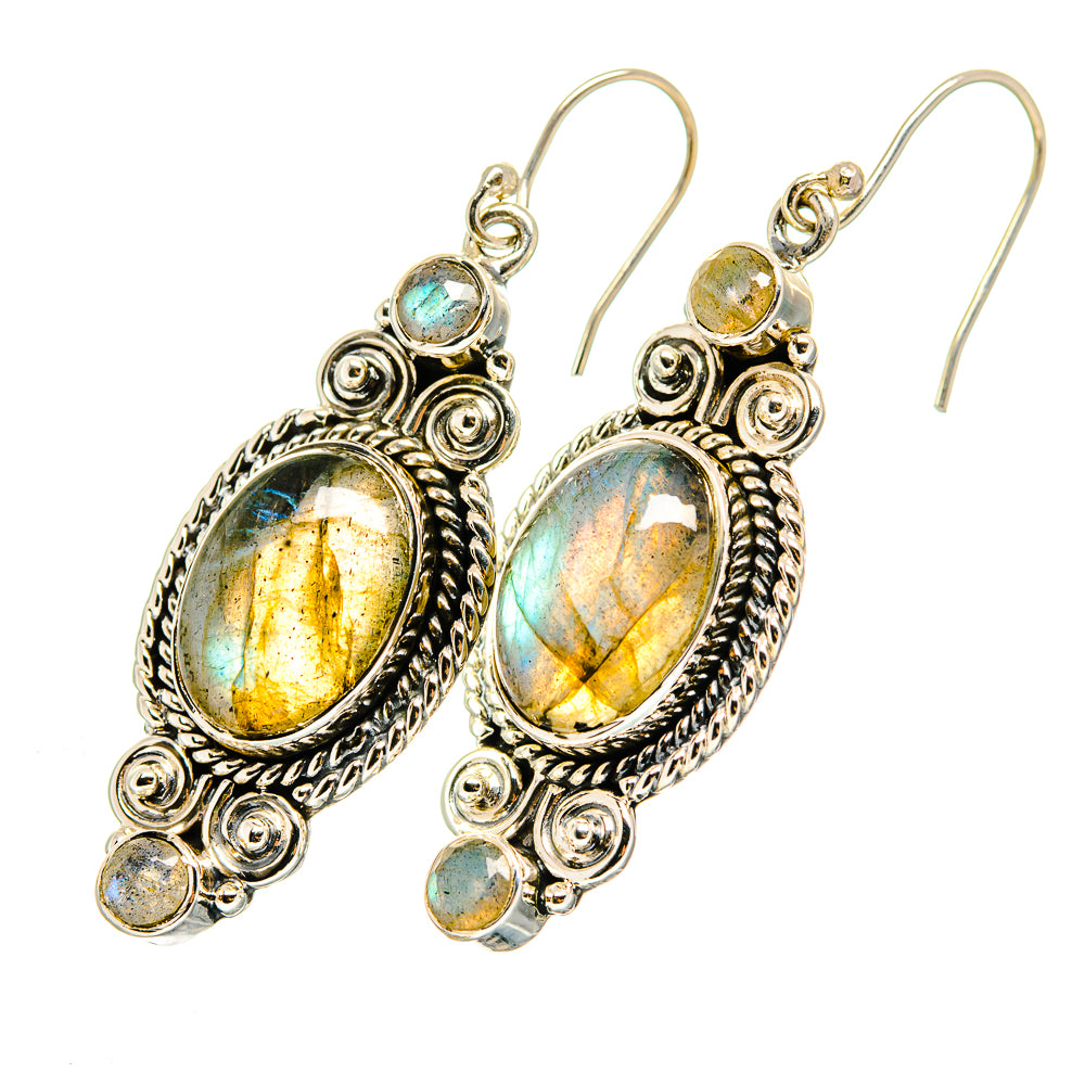 Labradorite Earrings handcrafted by Anasilvercos - EARR420488