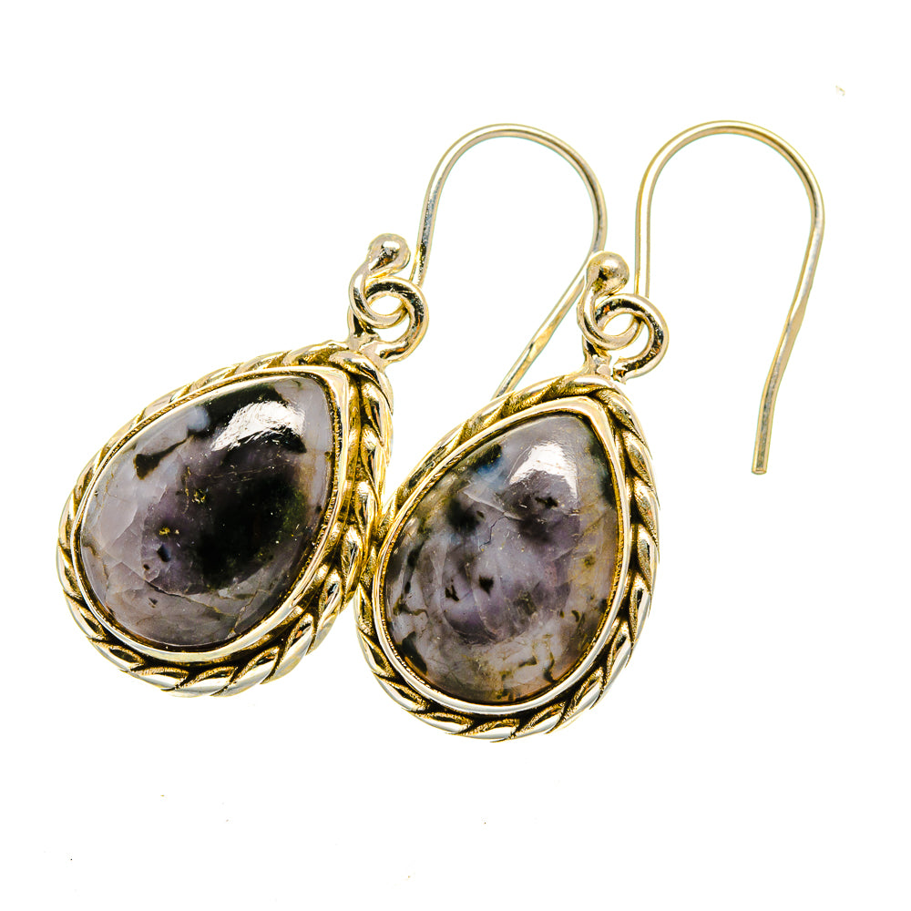 Gabbro Stone Earrings handcrafted by Anasilvercos - EARR420512 - Photo 2