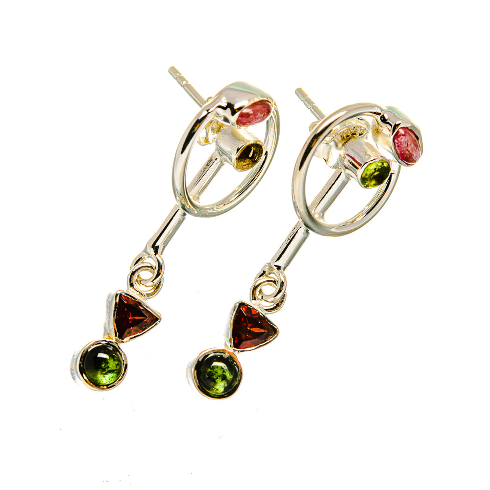 Garnet Earrings handcrafted by Anasilvercos - EARR420514