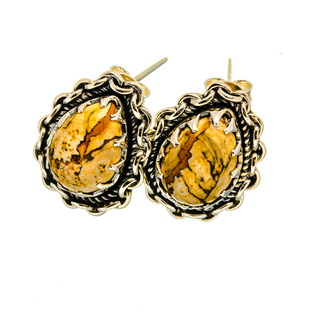 Picture Jasper Earrings handcrafted by Anasilvercos - EARR420516