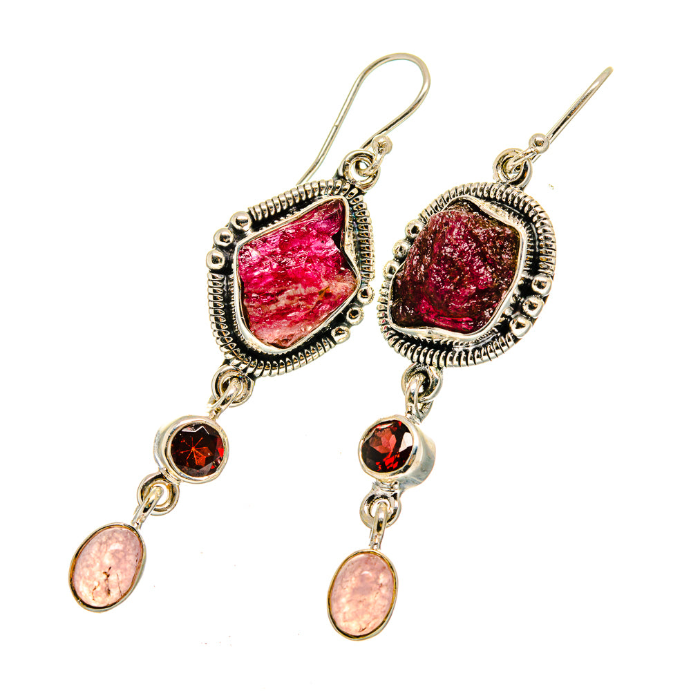 Pink Tourmaline Earrings handcrafted by Anasilvercos - EARR420520