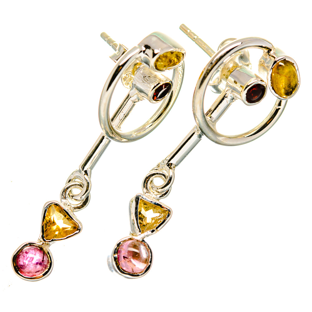 Pink Tourmaline Earrings handcrafted by Anasilvercos - EARR420530
