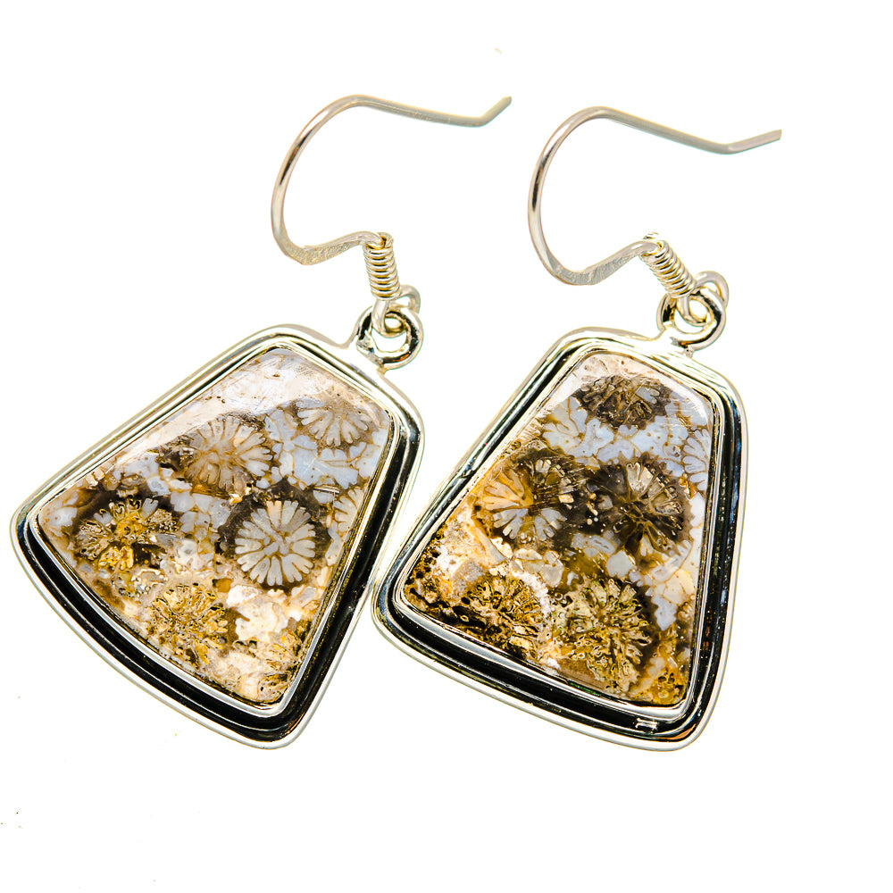 Fossil Coral Earrings handcrafted by Anasilvercos - EARR420532
