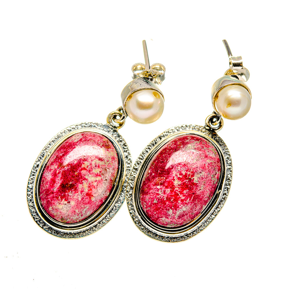 Rhodochrosite Earrings handcrafted by Anasilvercos - EARR420534