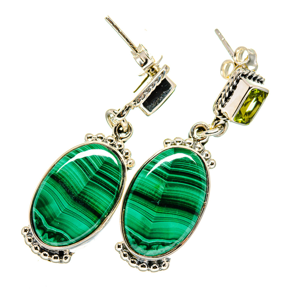 Malachite Earrings handcrafted by Anasilvercos - EARR420539