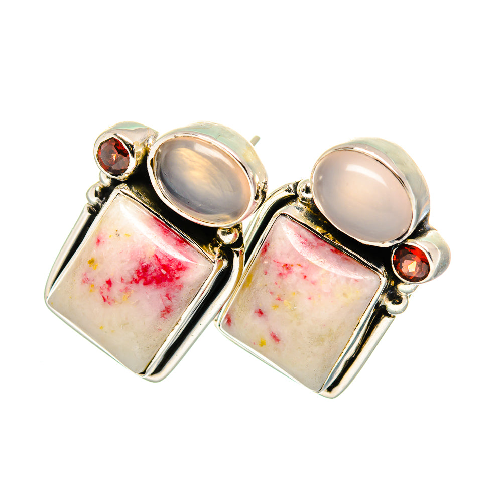 Thulite Earrings handcrafted by Anasilvercos - EARR420542
