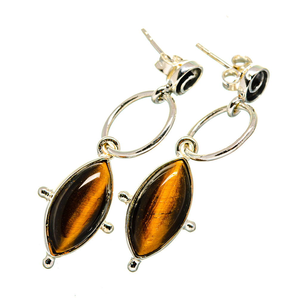 Tiger Eye Earrings handcrafted by Anasilvercos - EARR420546