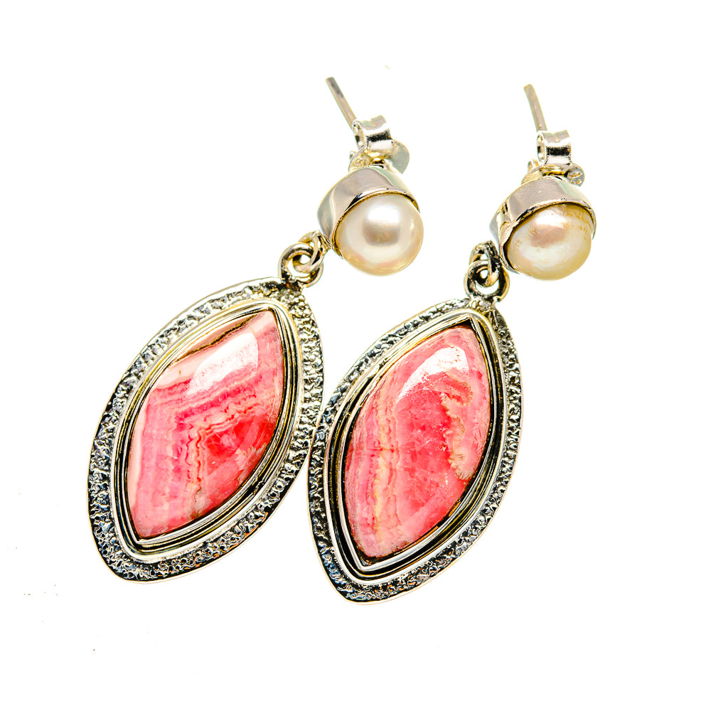 Rhodochrosite Earrings handcrafted by Anasilvercos - EARR420557