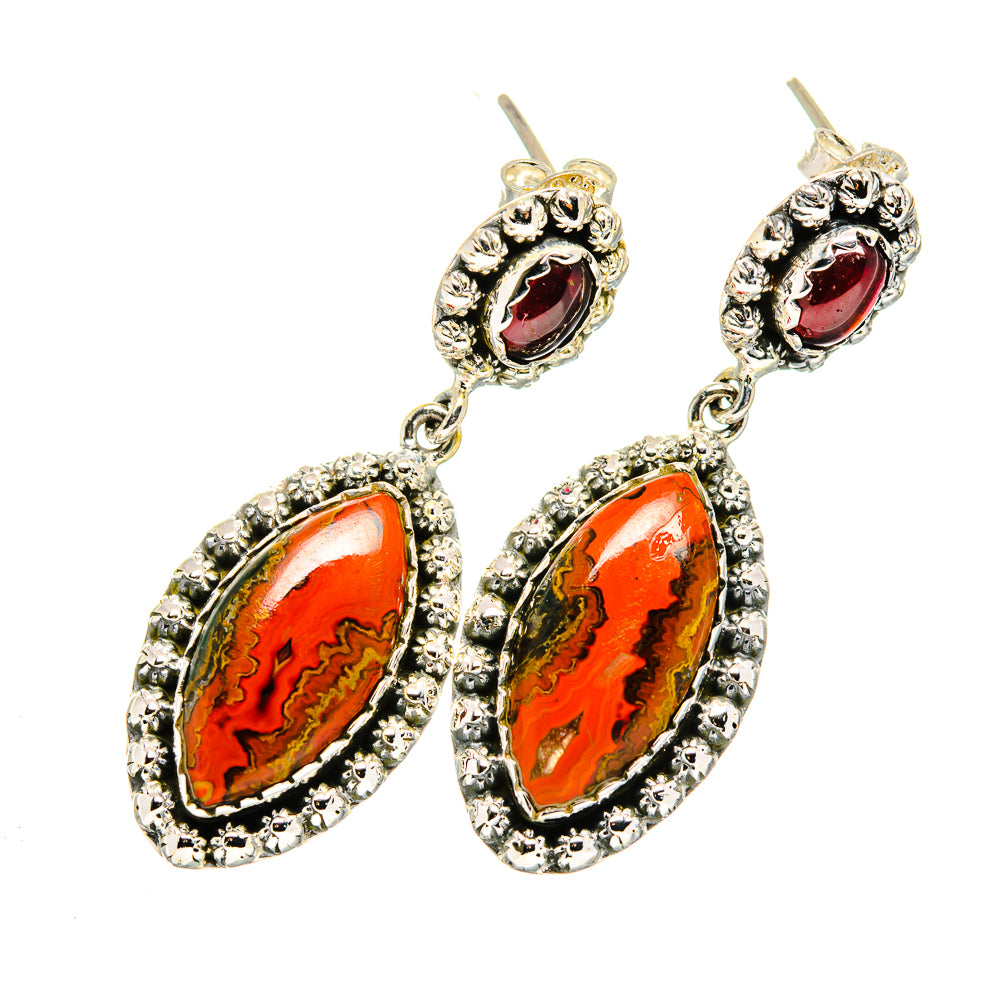 Moroccan Agate Earrings handcrafted by Anasilvercos - EARR420559