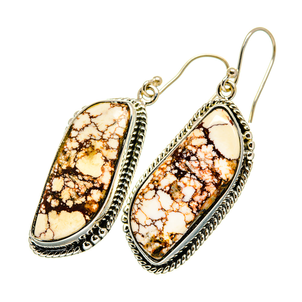 Peanut Wood Jasper Earrings handcrafted by Anasilvercos - EARR420572
