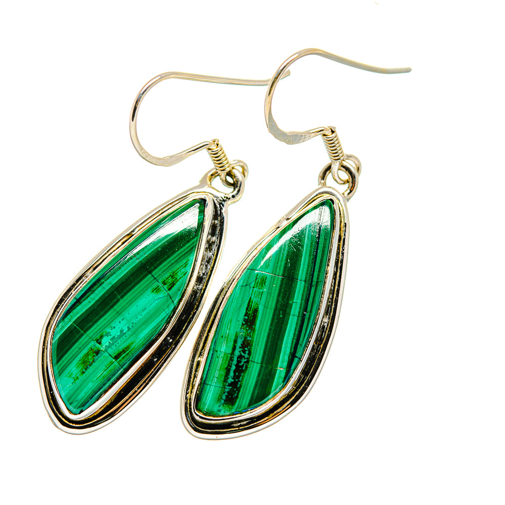 Malachite Earrings handcrafted by Anasilvercos - EARR420576