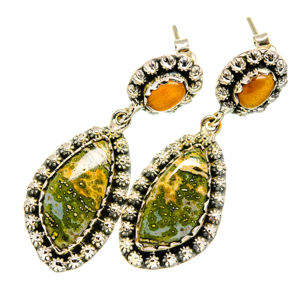 Ocean Jasper Earrings handcrafted by Anasilvercos - EARR420579