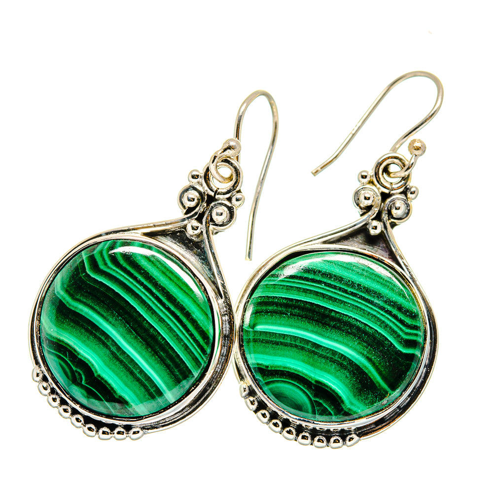Malachite Earrings handcrafted by Anasilvercos - EARR420580