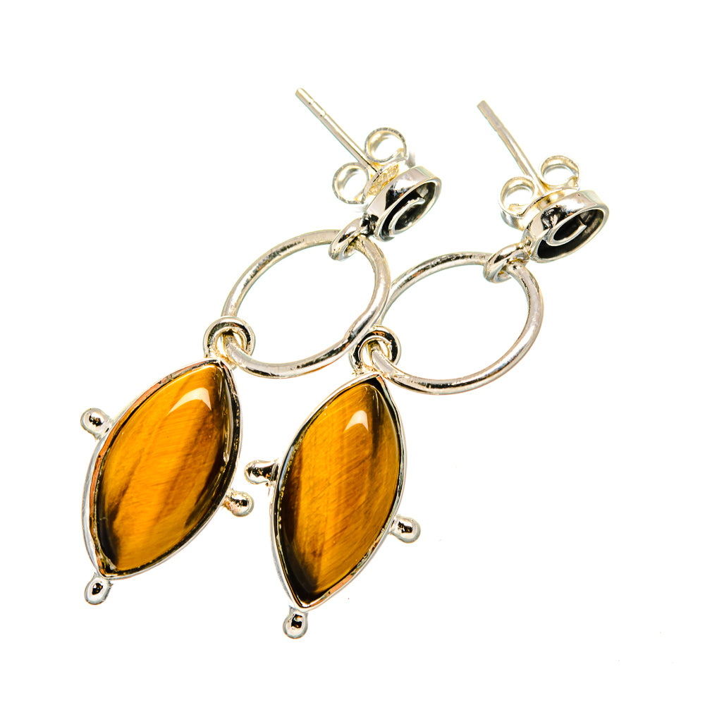 Tiger Eye Earrings handcrafted by Anasilvercos - EARR420583