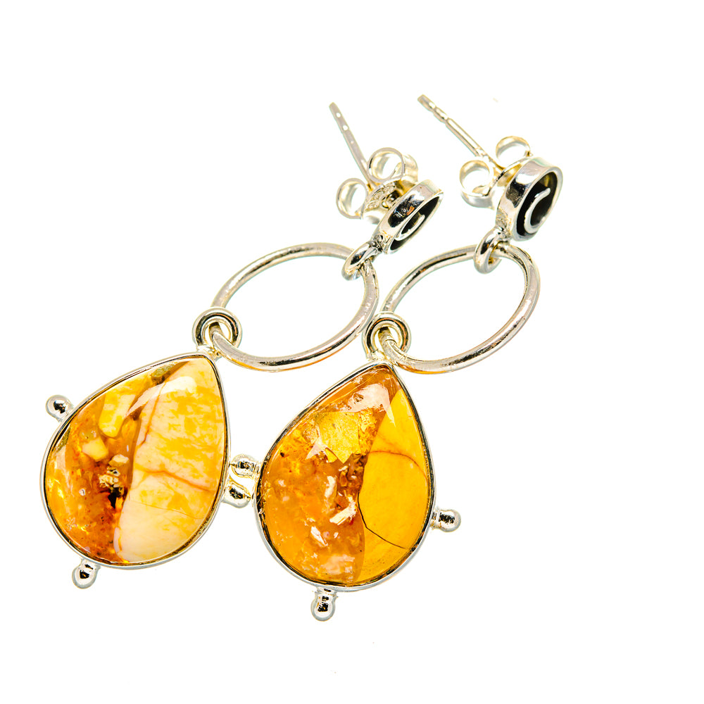 Brecciated Mookaite Earrings handcrafted by Anasilvercos - EARR420590