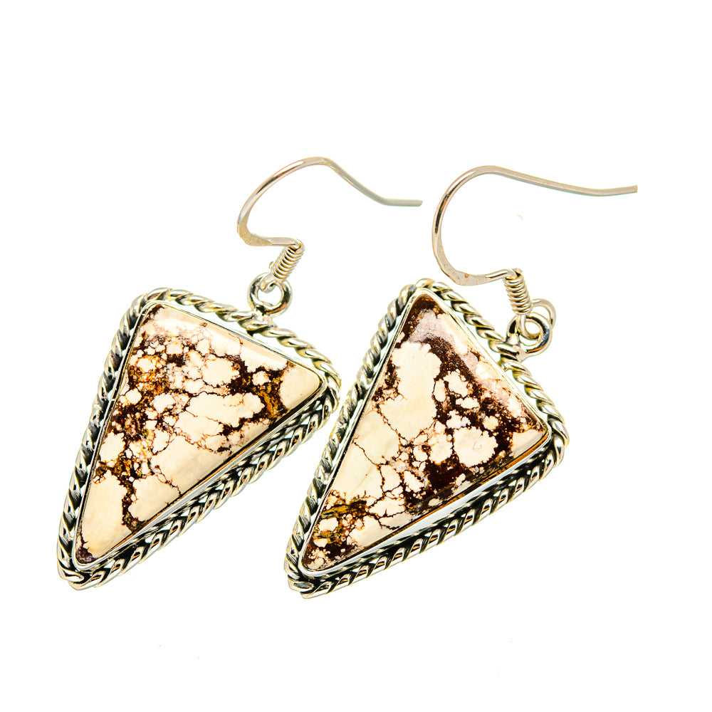 Peanut Wood Jasper Earrings handcrafted by Anasilvercos - EARR420603