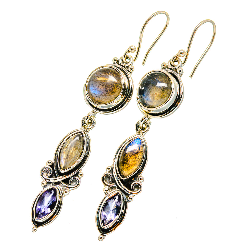 Labradorite Earrings handcrafted by Anasilvercos - EARR420605
