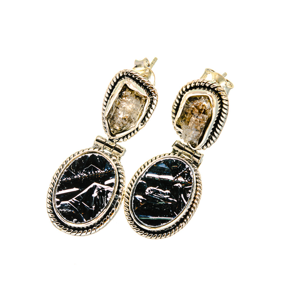 Shungite Earrings handcrafted by Anasilvercos - EARR420607