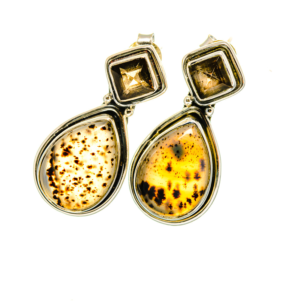 Montana Agate Earrings handcrafted by Anasilvercos - EARR420617