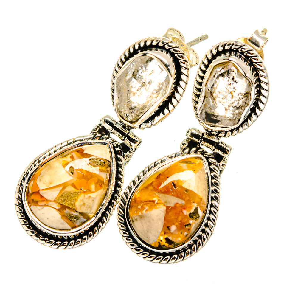 Brecciated Mookaite Earrings handcrafted by Anasilvercos - EARR420626
