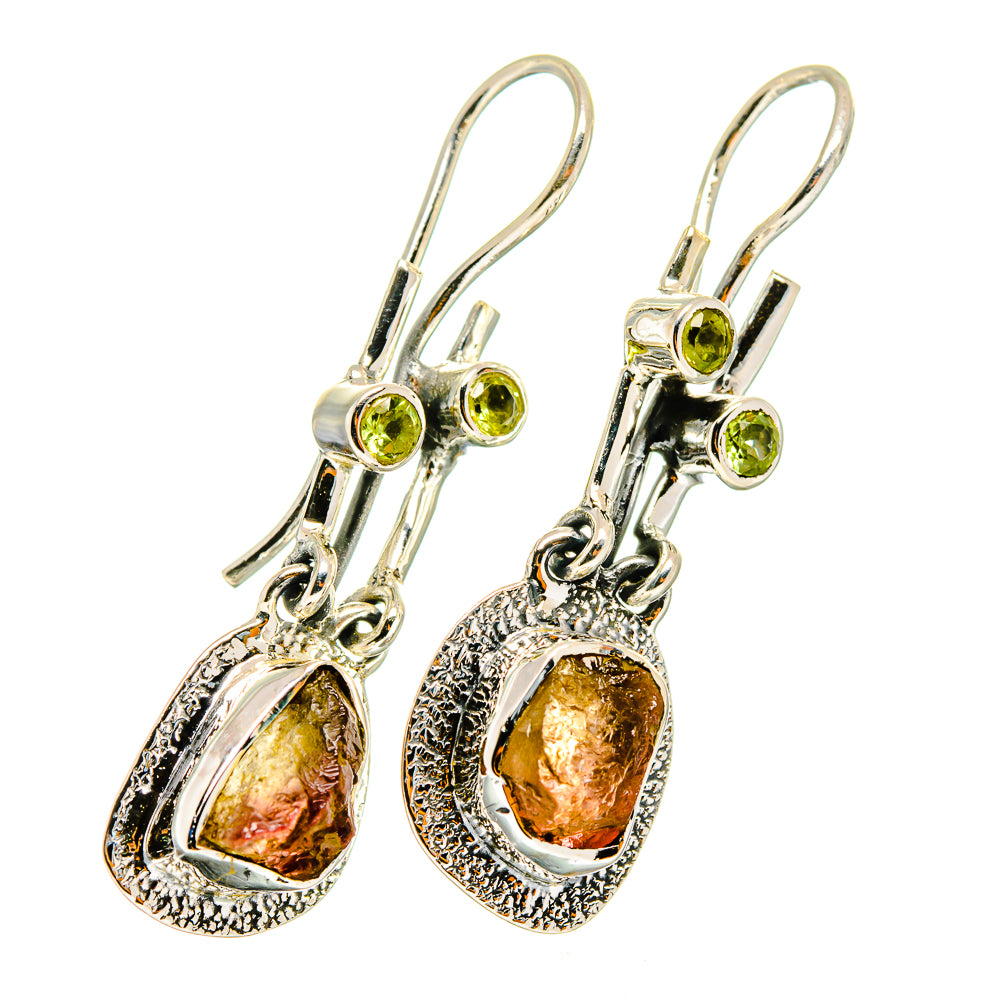 Watermelon Tourmaline Earrings handcrafted by Anasilvercos - EARR420631