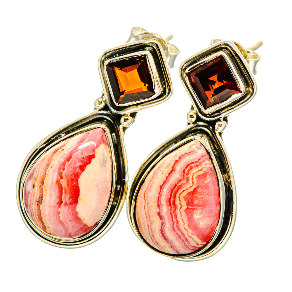 Rhodochrosite Earrings handcrafted by Anasilvercos - EARR420643