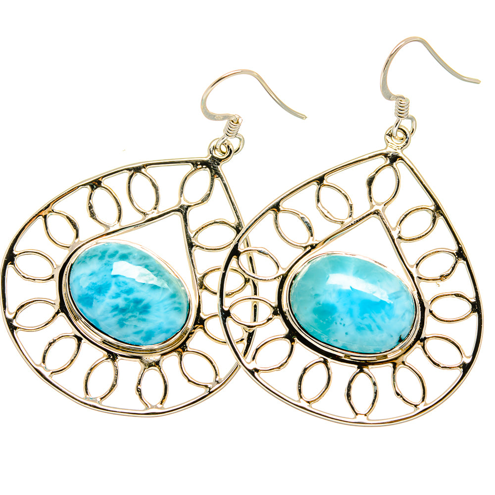 Larimar Earrings handcrafted by Anasilvercos - EARR420651
