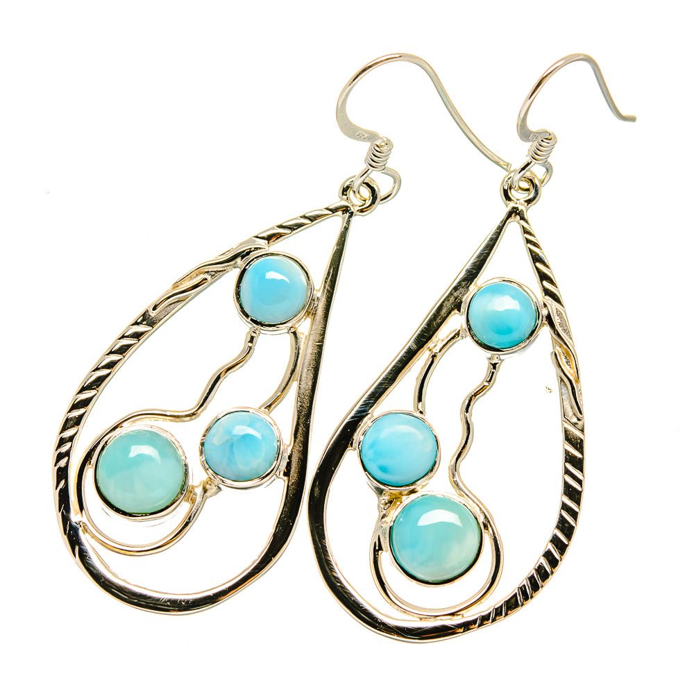 Larimar Earrings handcrafted by Anasilvercos - EARR420661