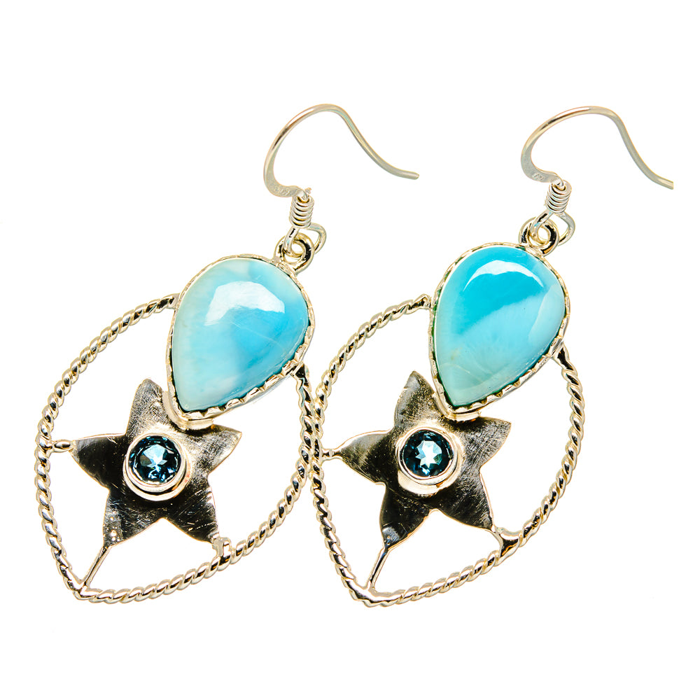 Larimar Earrings handcrafted by Anasilvercos - EARR420662