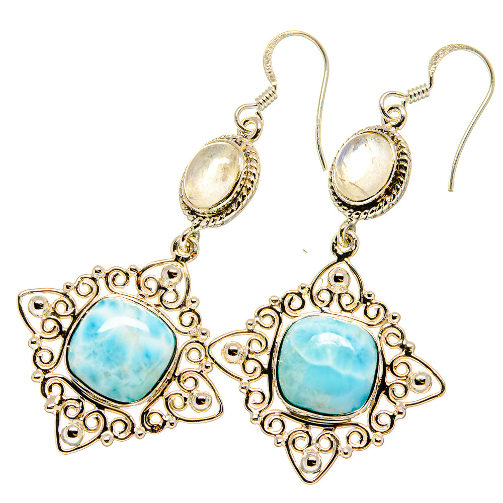 Larimar Earrings handcrafted by Anasilvercos - EARR420667