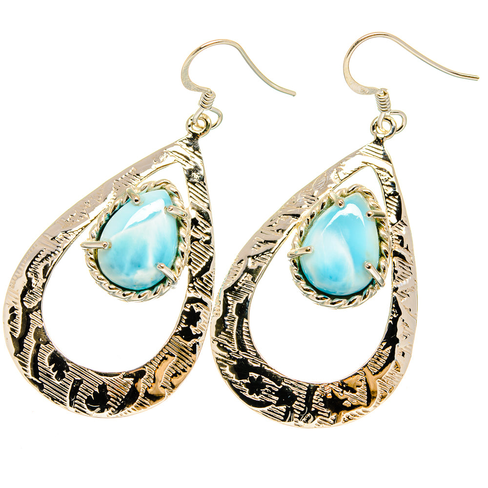 Larimar Earrings handcrafted by Anasilvercos - EARR420669