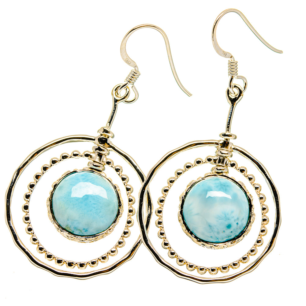 Larimar Earrings handcrafted by Anasilvercos - EARR420673