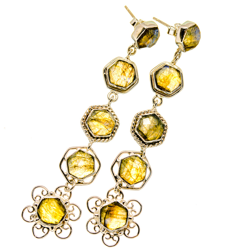 Labradorite Earrings handcrafted by Anasilvercos - EARR420680