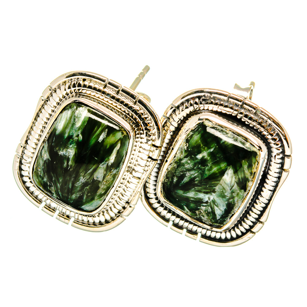 Seraphinite Earrings handcrafted by Anasilvercos - EARR420689