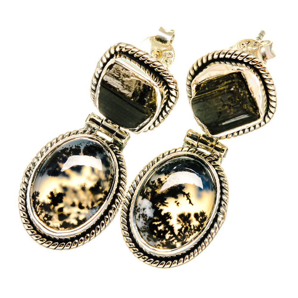 Dendritic Opal Earrings handcrafted by Anasilvercos - EARR420698