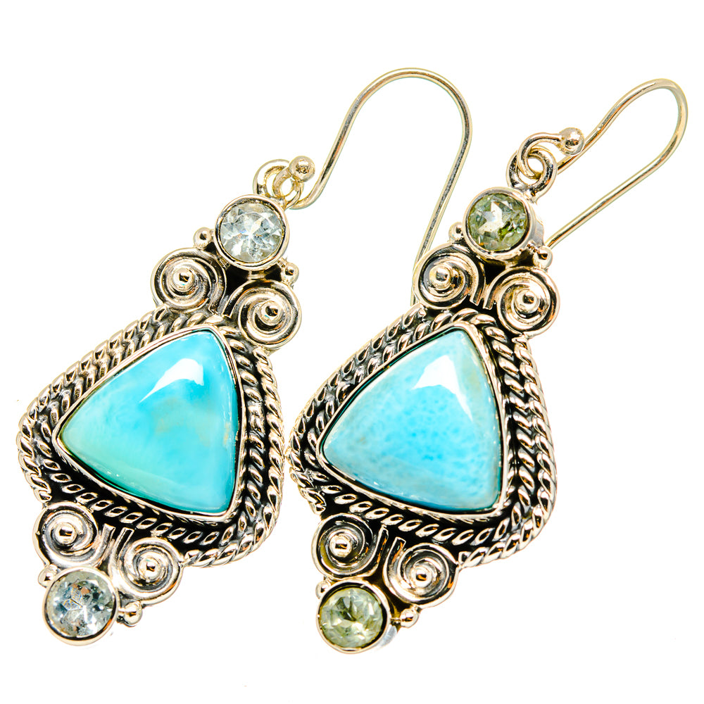 Larimar Earrings handcrafted by Anasilvercos - EARR420704