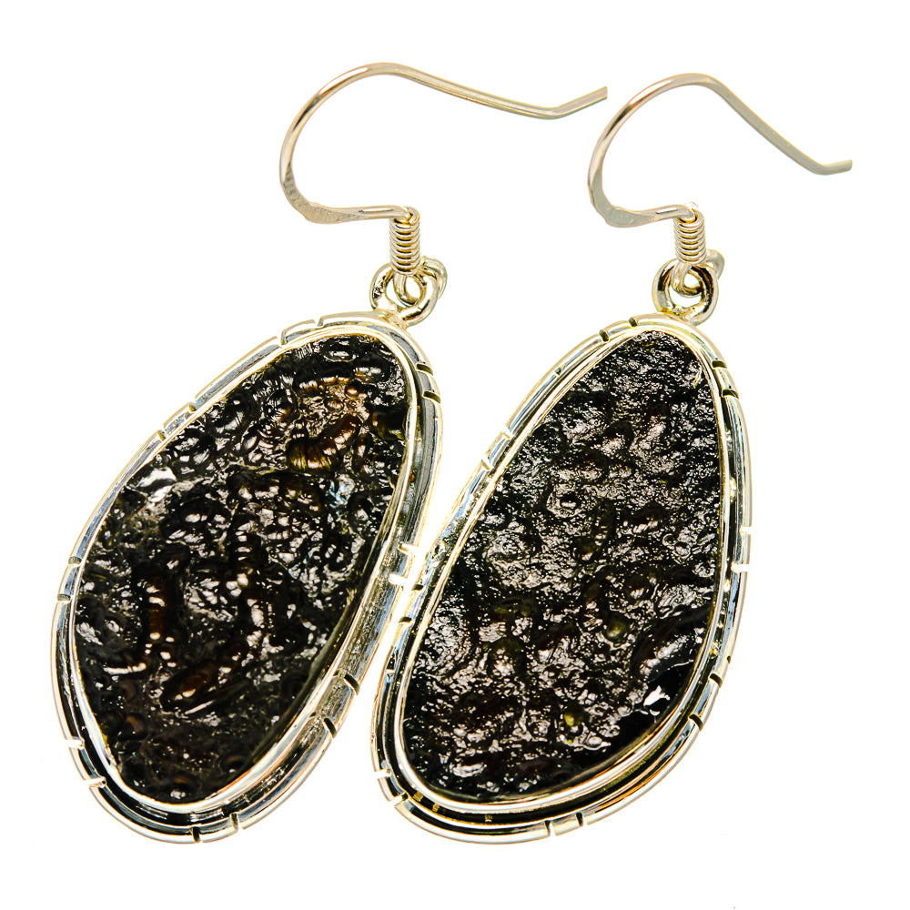 Tektite Earrings handcrafted by Anasilvercos - EARR420721