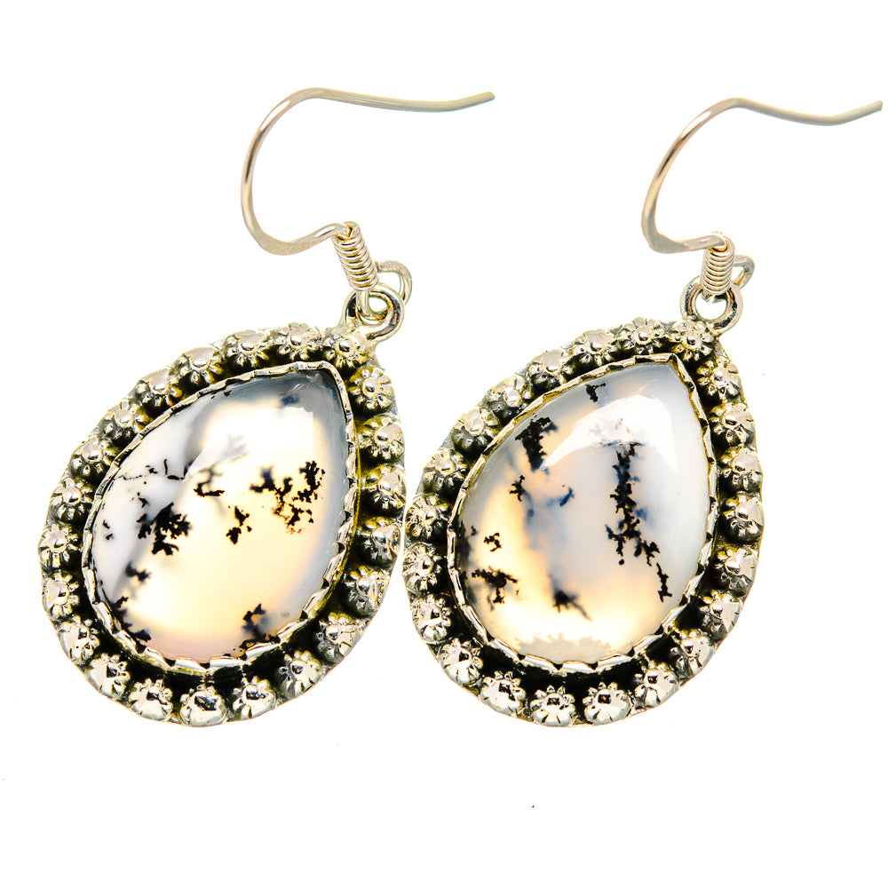 Dendritic Opal Earrings handcrafted by Anasilvercos - EARR420727