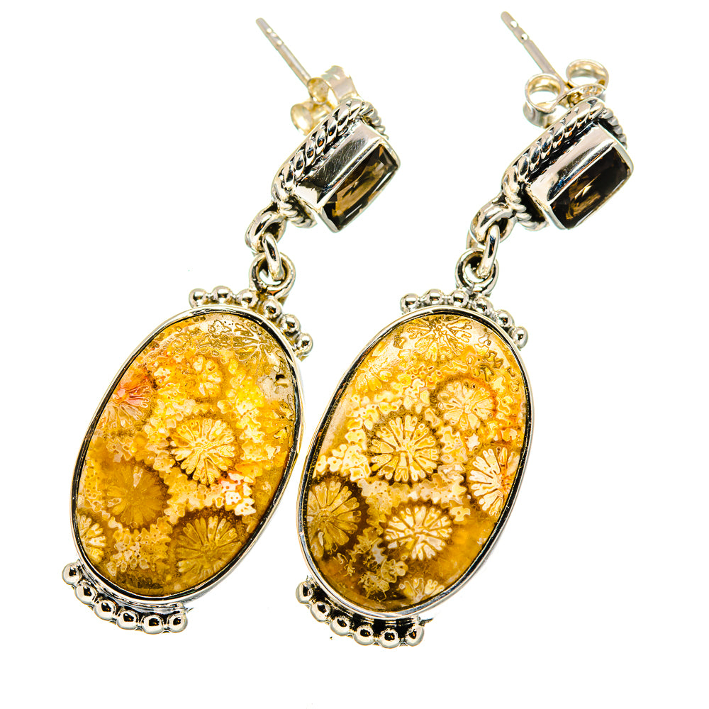 Fossil Coral Earrings handcrafted by Anasilvercos - EARR420729