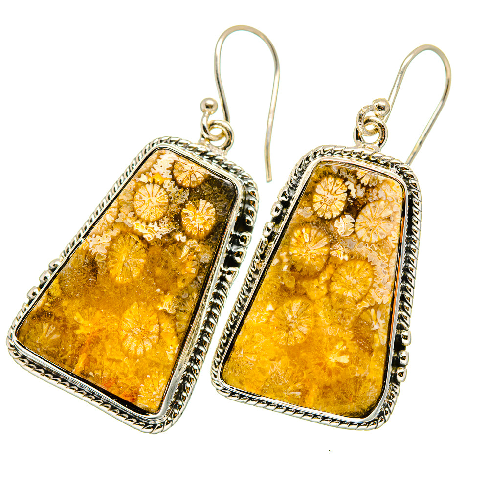 Fossil Coral Earrings handcrafted by Anasilvercos - EARR420732