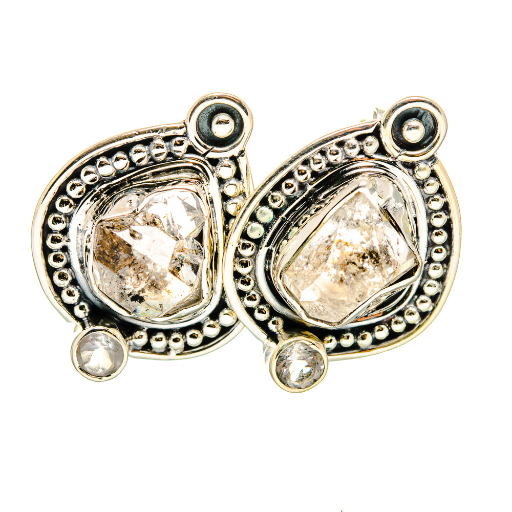 Herkimer Diamond Earrings handcrafted by Anasilvercos - EARR420733