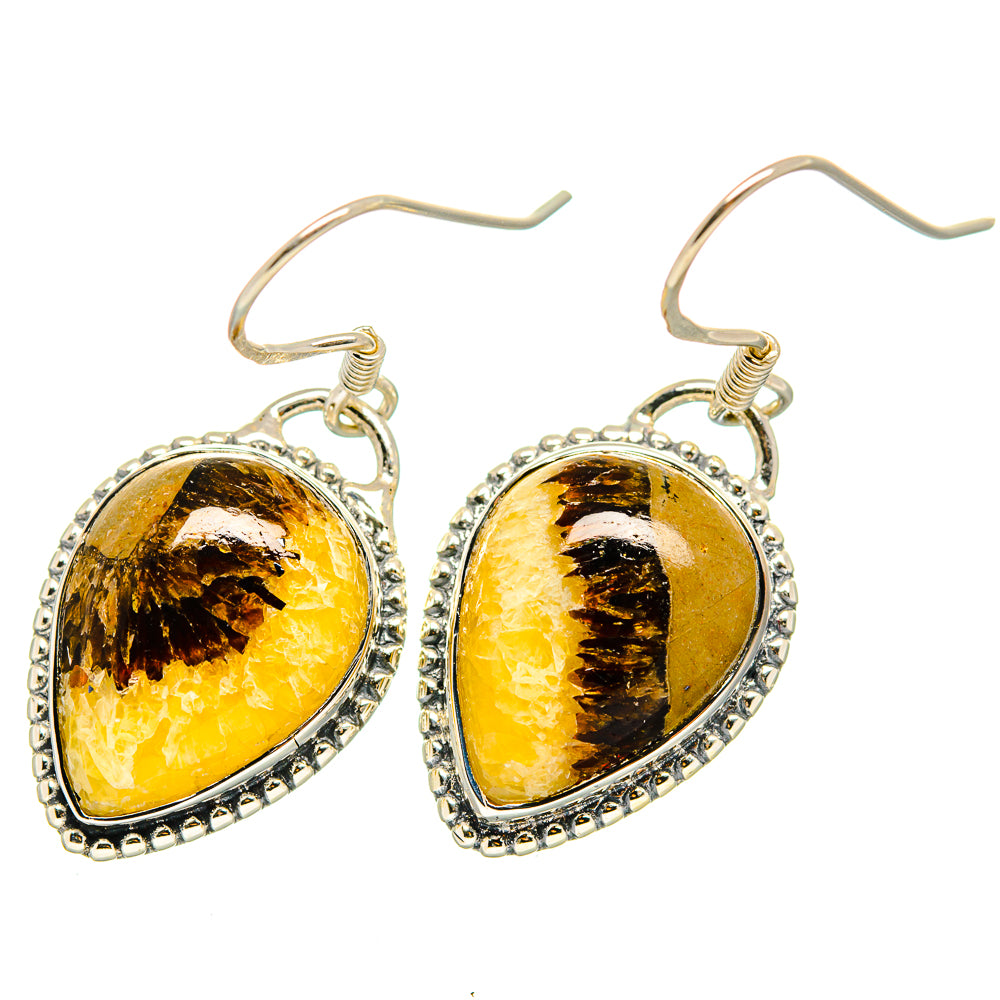 Septarian Nodule Earrings handcrafted by Anasilvercos - EARR420749