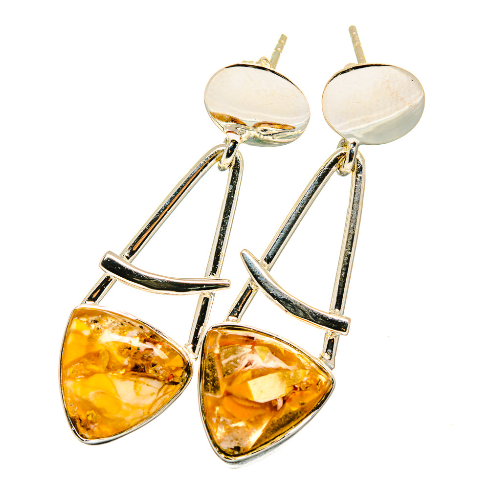 Brecciated Mookaite Earrings handcrafted by Anasilvercos - EARR420754