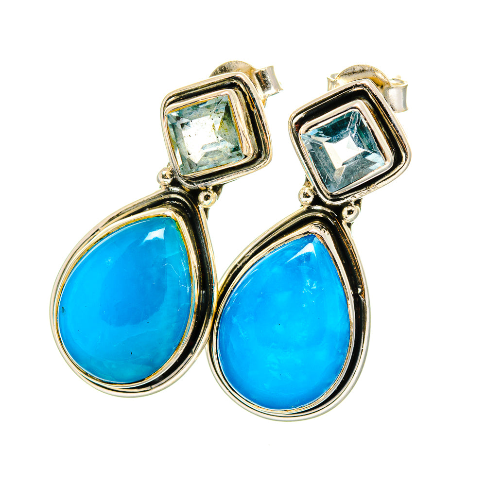 Larimar Earrings handcrafted by Anasilvercos - EARR420758