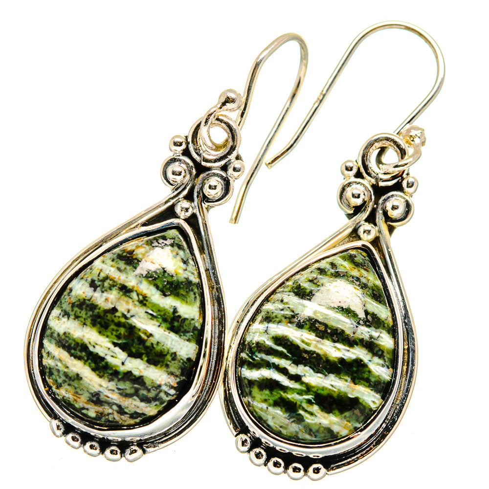 Lizard Jasper Earrings handcrafted by Anasilvercos - EARR420766