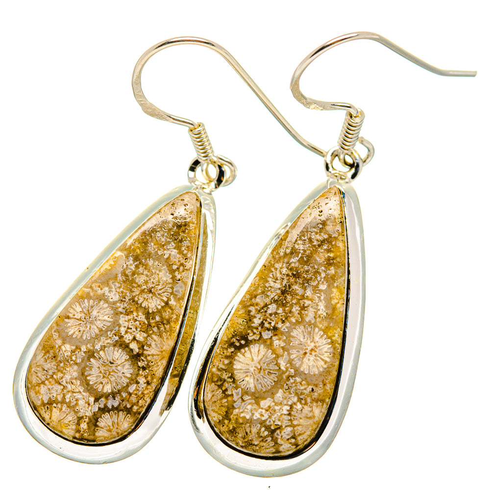 Fossil Coral Earrings handcrafted by Anasilvercos - EARR420769