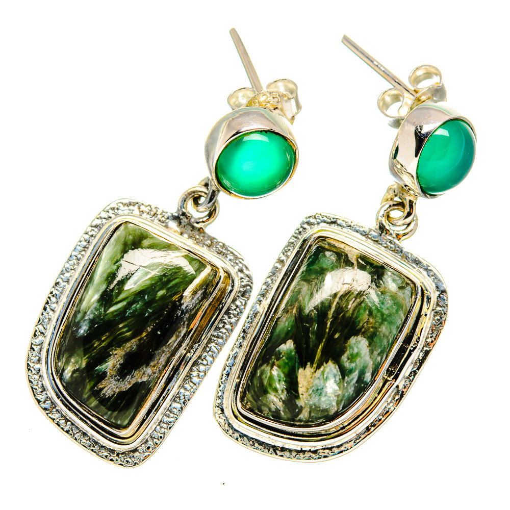 Seraphinite Earrings handcrafted by Anasilvercos - EARR420778