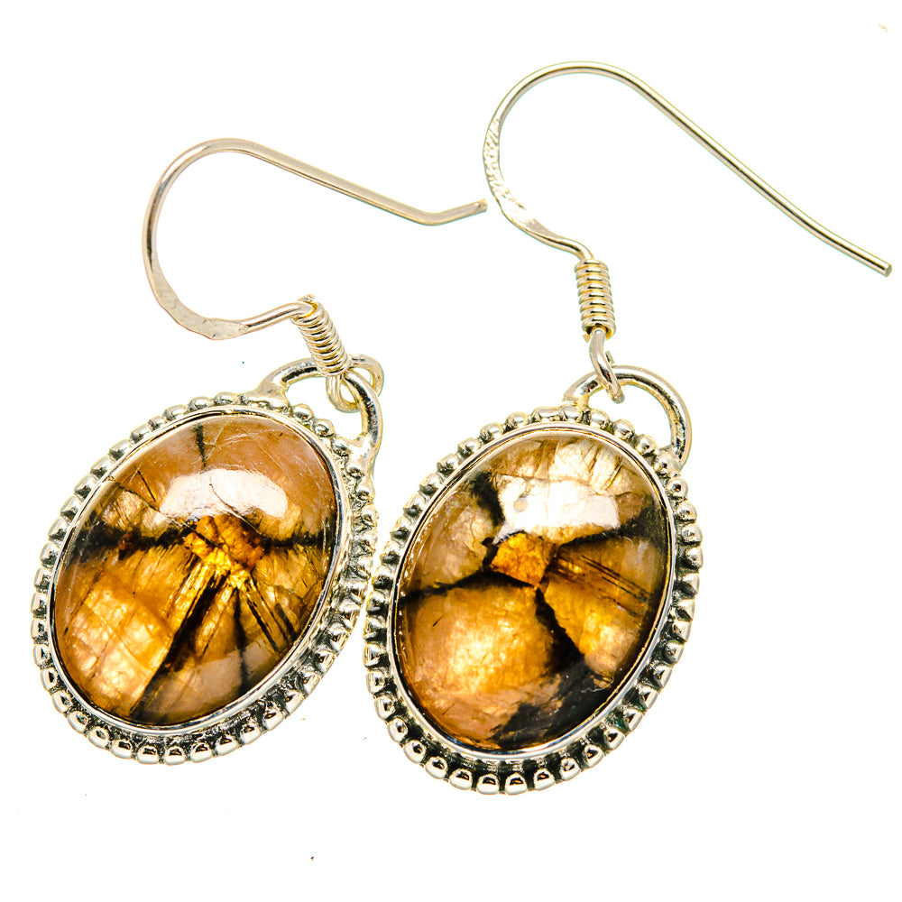 Chiastolite Earrings handcrafted by Anasilvercos - EARR420779