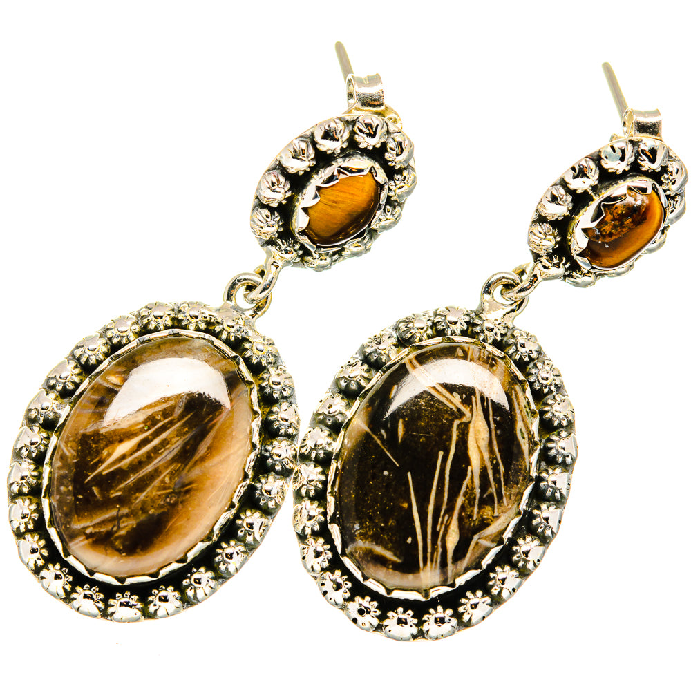 Turkish Tube Agate Earrings handcrafted by Anasilvercos - EARR420789