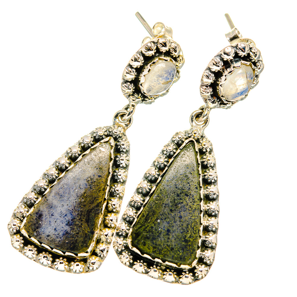 Pyrite Agate Earrings handcrafted by Anasilvercos - EARR420794